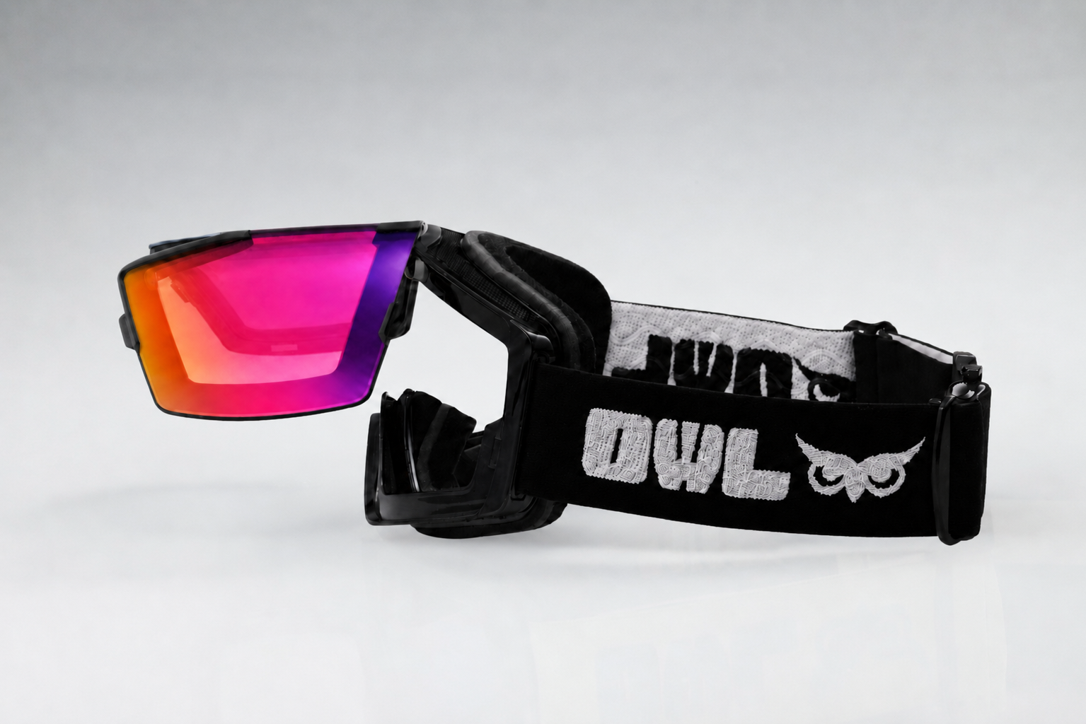 Flow XL Black JAPOW Tune Photochromic lens blue with Purple Red  frame lens