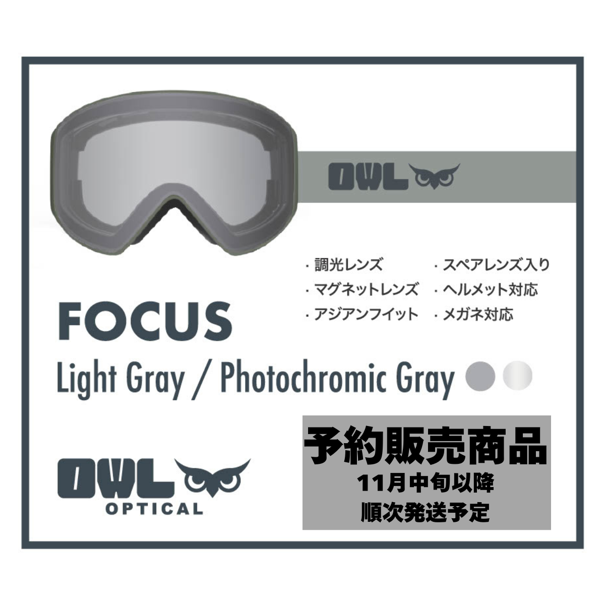 Focus Light Gray Photochromic