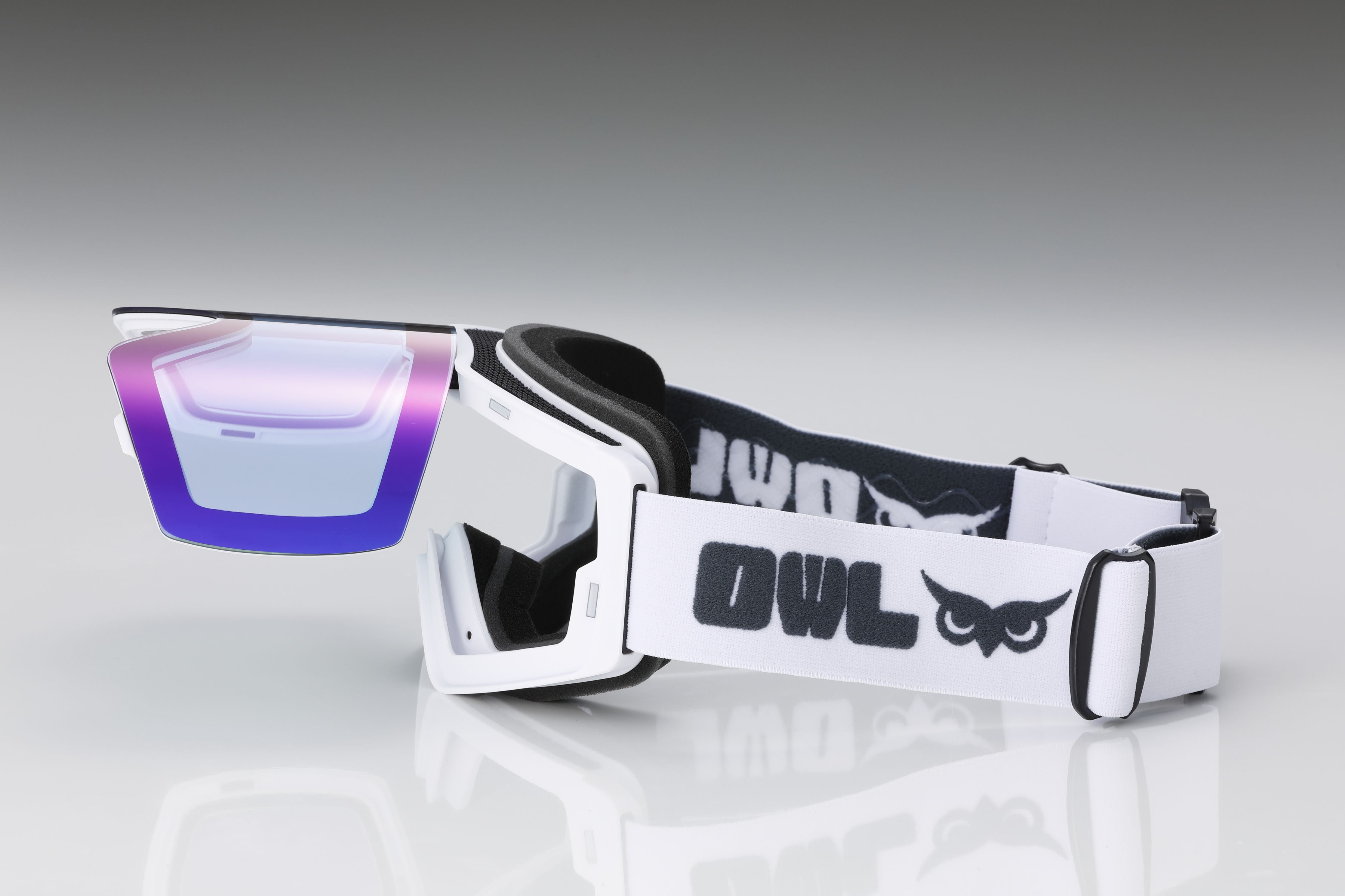 Flow mini White Photochromic lens Purple – OWL OPTICAL