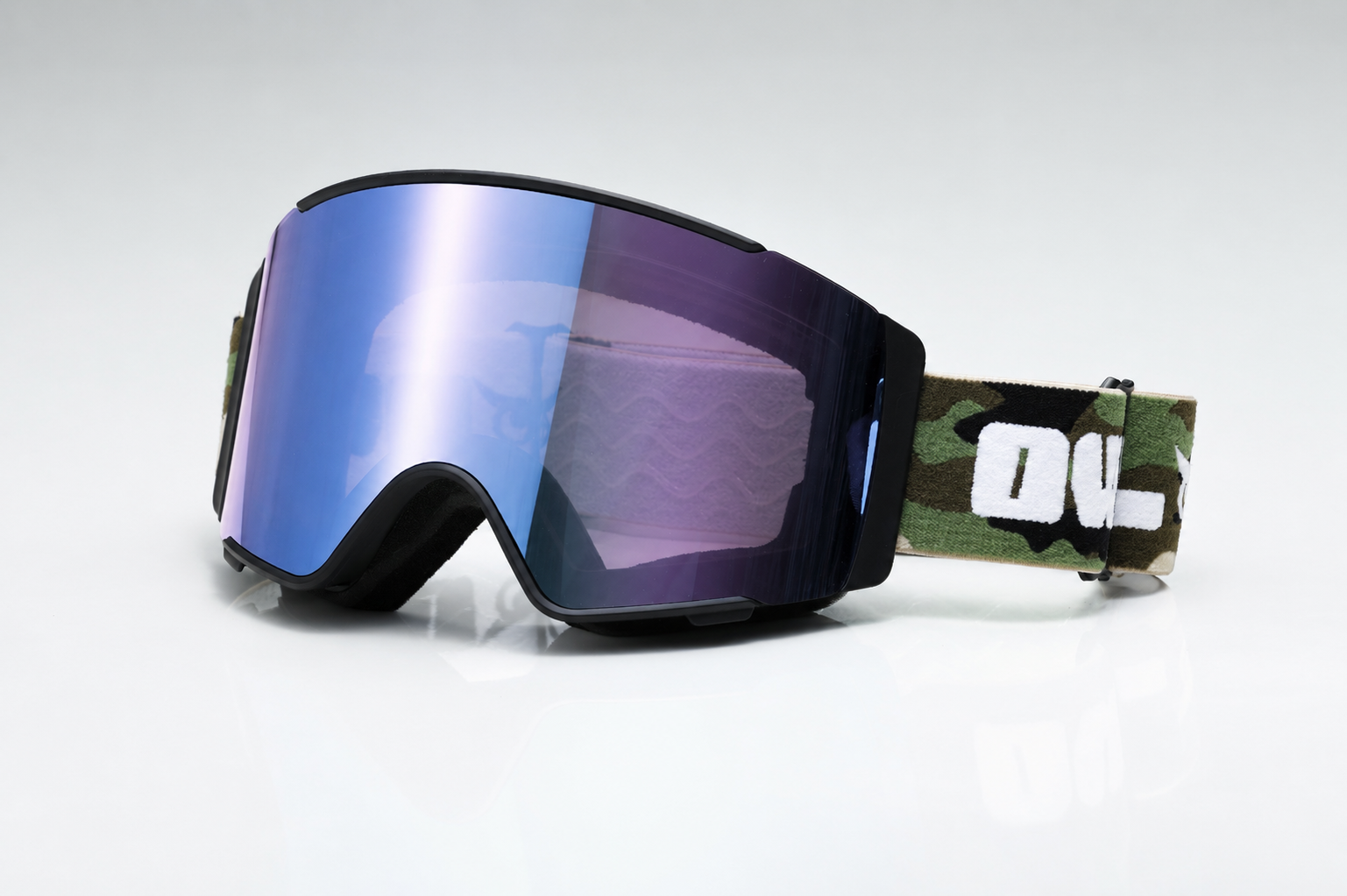 Flow XL Black Green Camo JAPOW TUNE Photochromic lens Blue to Red Green frame lens