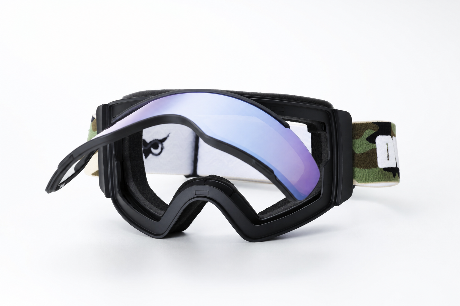Flow XL Black Green Camo JAPOW TUNE Photochromic lens Blue to Red Green frame lens