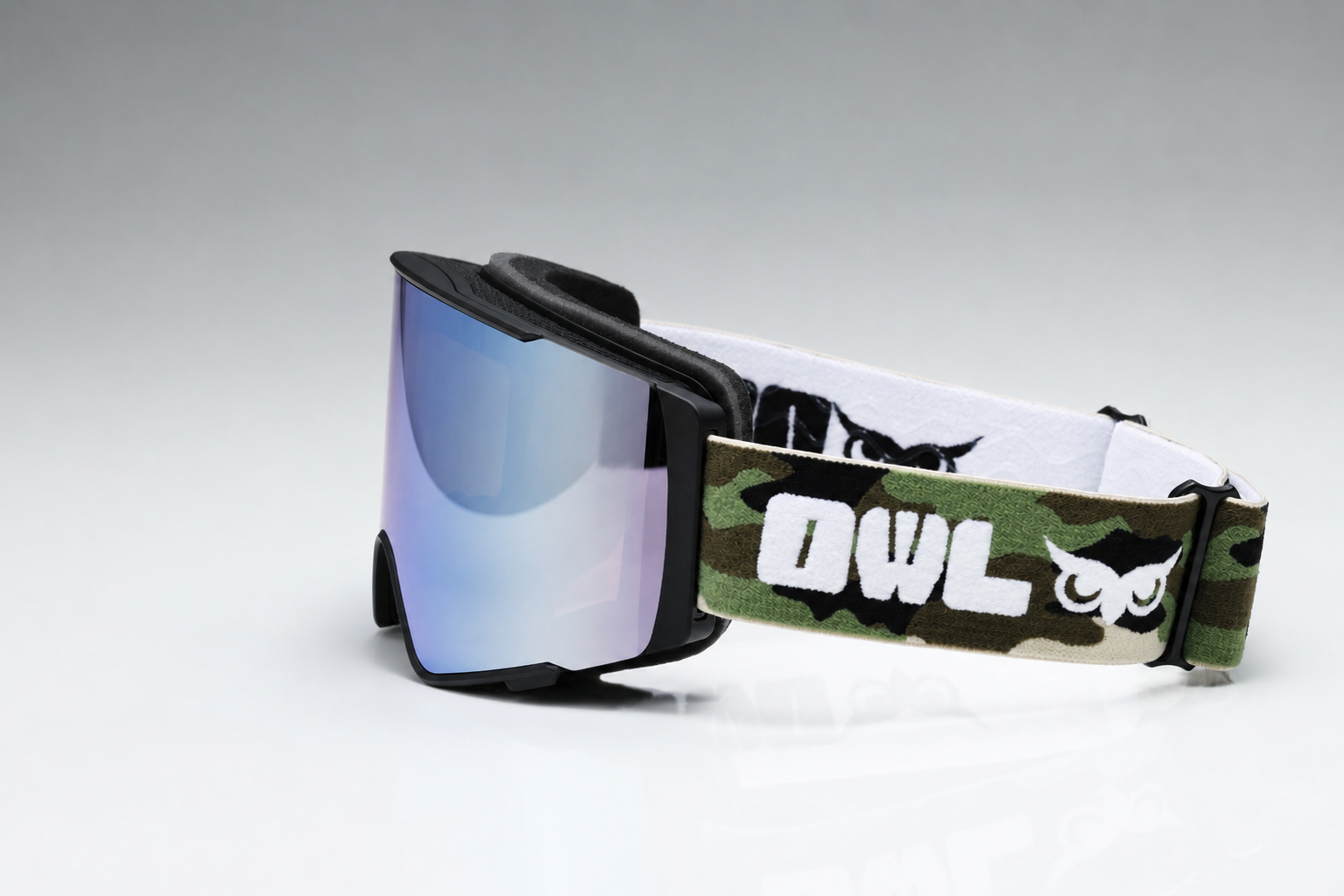 Flow XL Black Green Camo JAPOW TUNE Photochromic lens Blue to Red Green frame lens