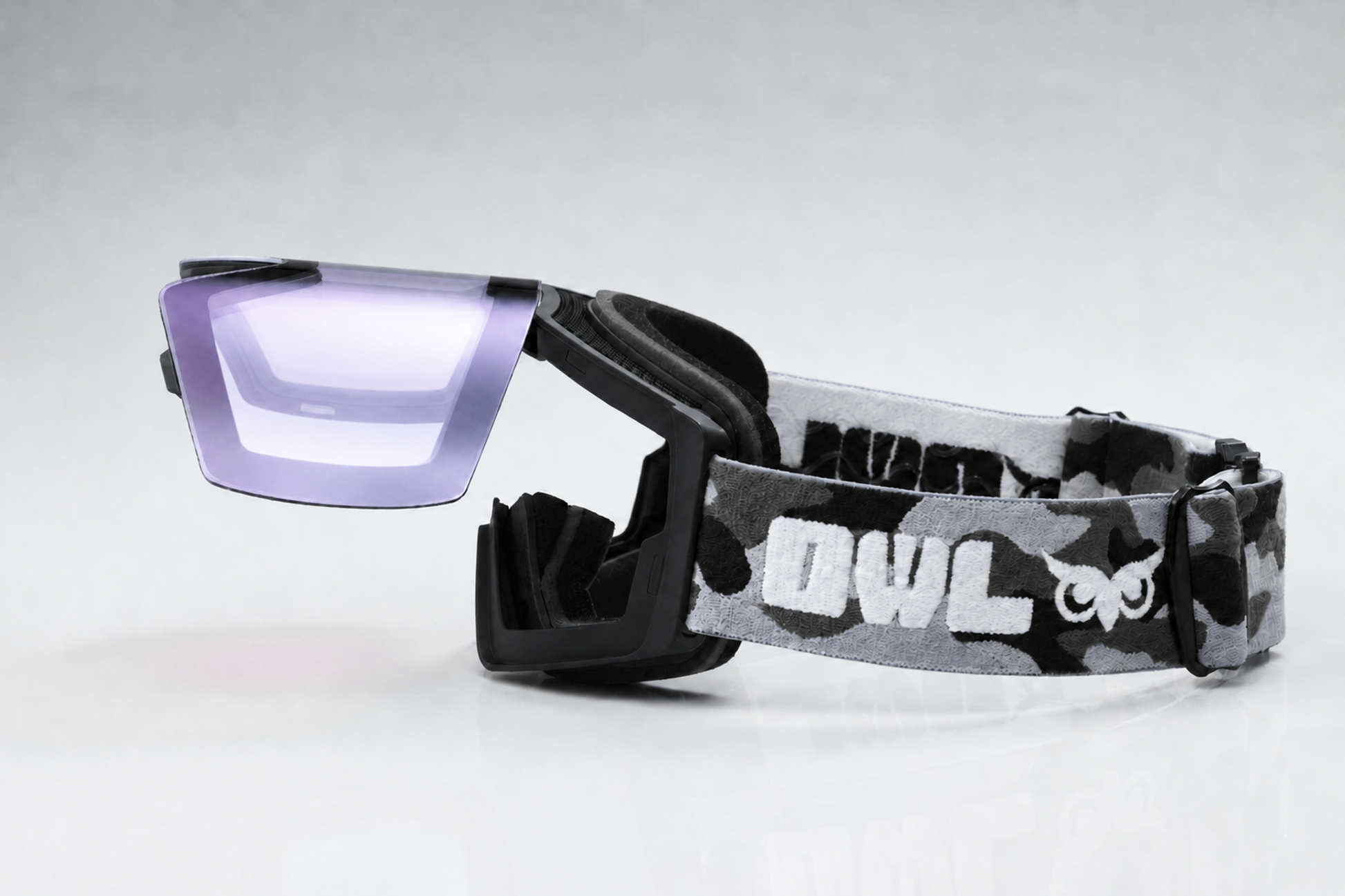 Flow Black Camo JAPOW TUNE Photochromic lens Purple with Red Green