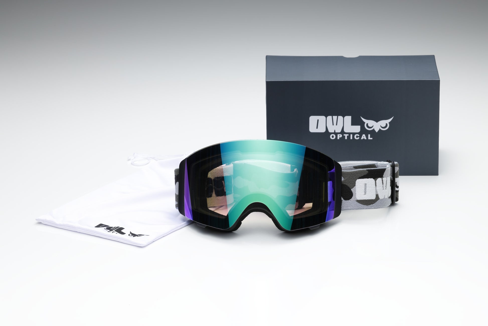 Flow Black Camo Photochromic lens blue with green