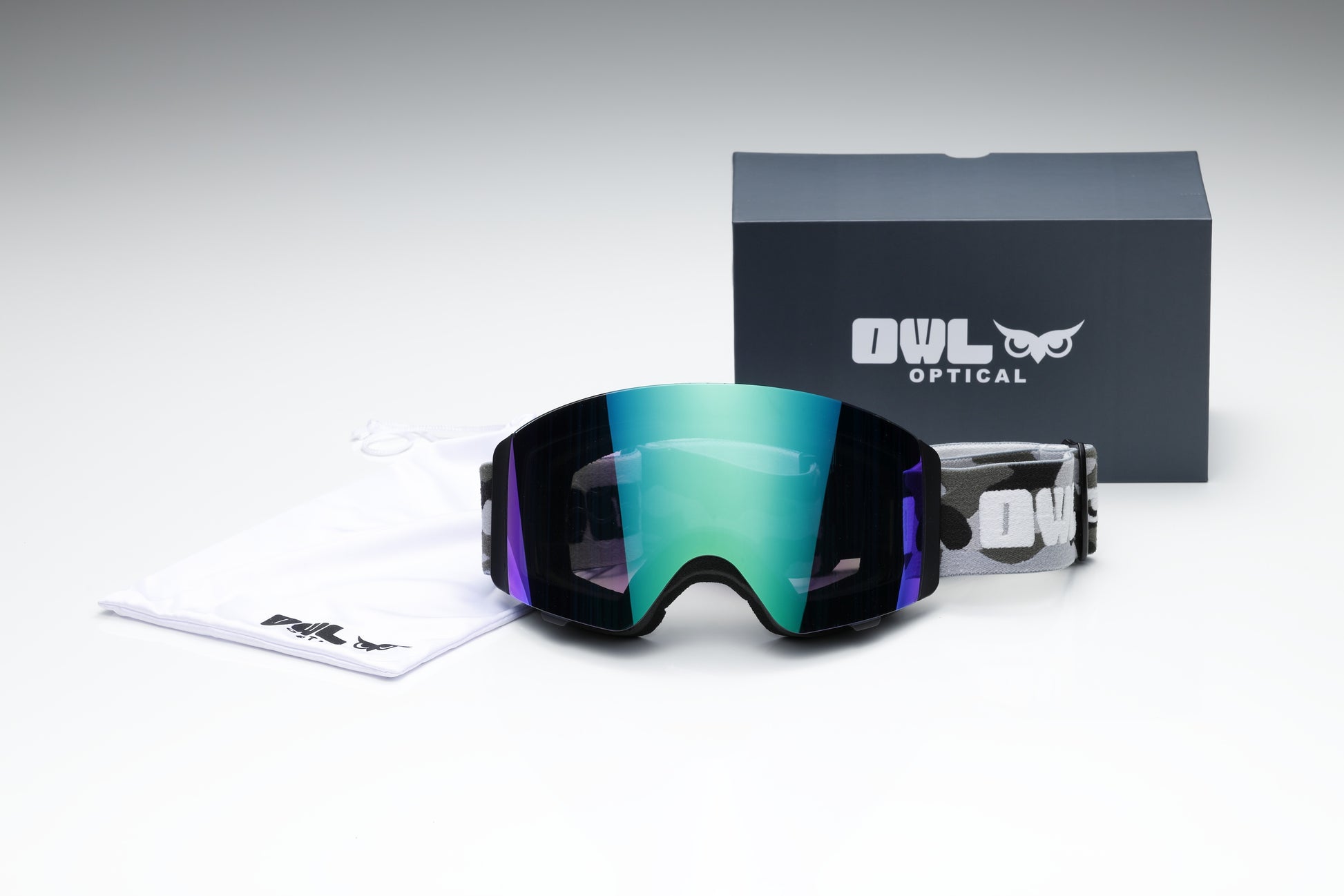 Flow Black Camo Photochromic lens blue with green