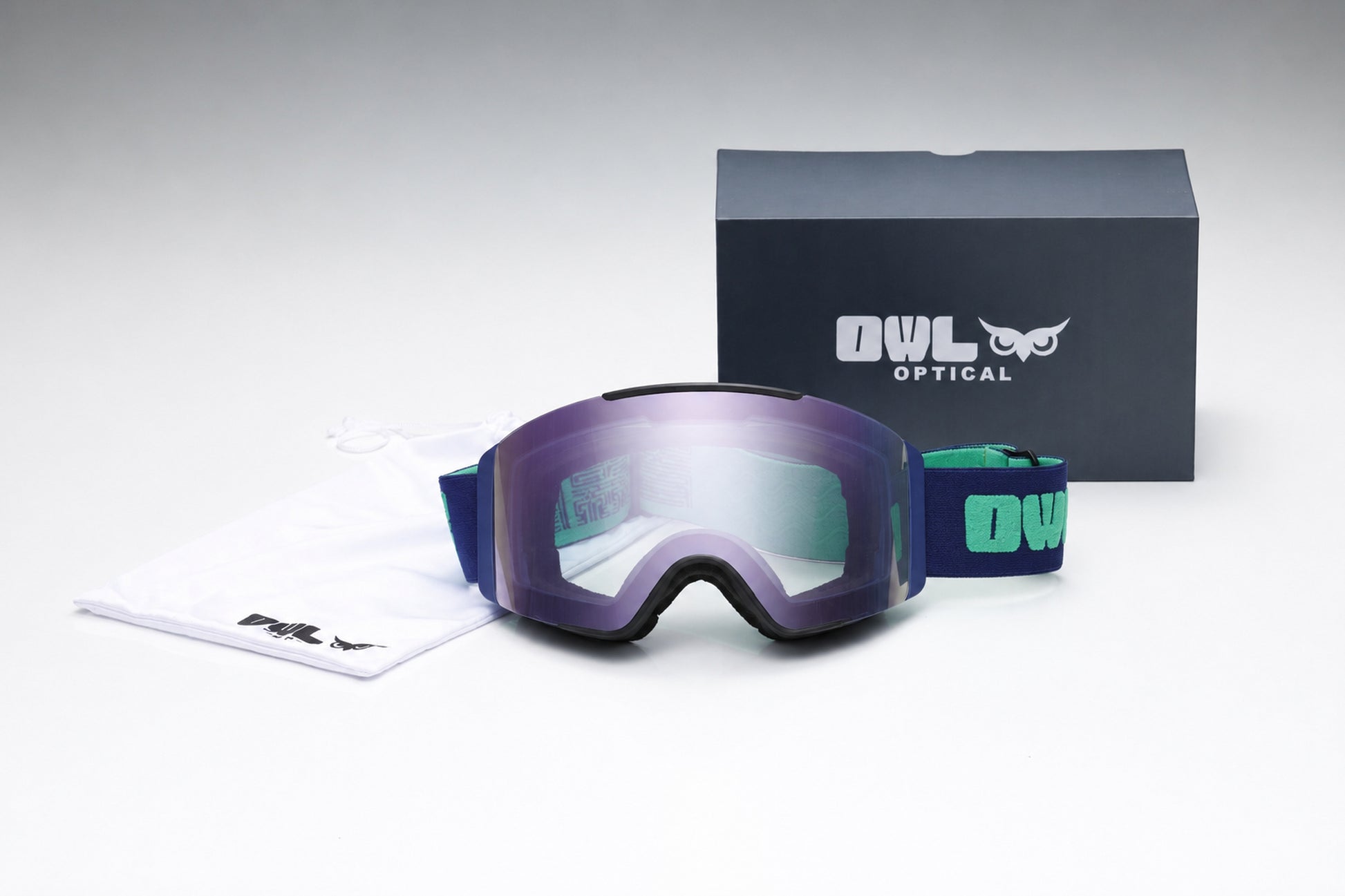 Flow XL Navy Aomori JAPOW TUNE Photochromic lens Blue to Red Green frame lens