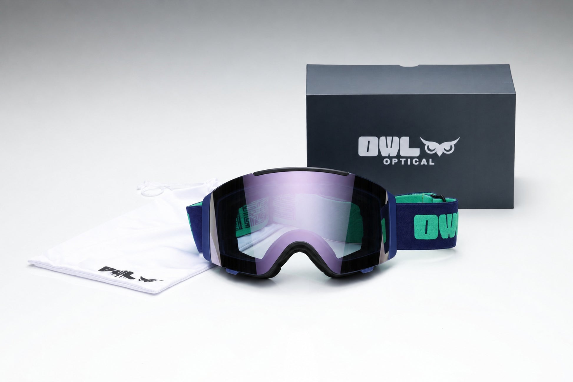 Flow XL Navy Aomori JAPOW TUNE Photochromic lens Blue to Red Green frame lens