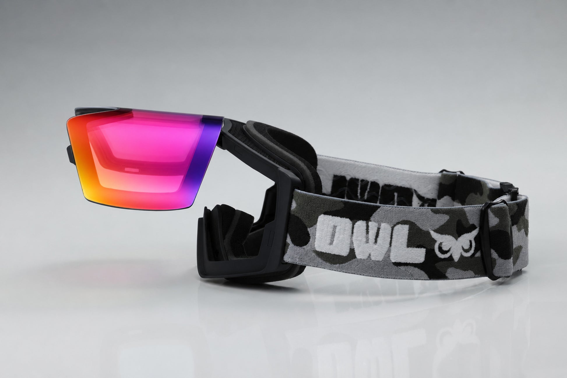 Flow Black Camo JAPOW TUNE Photochromic lens Blue with Purple Red