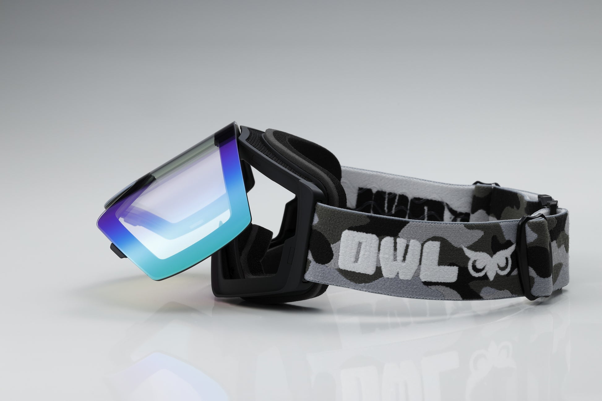 Flow Black Camo Photochromic lens blue with green