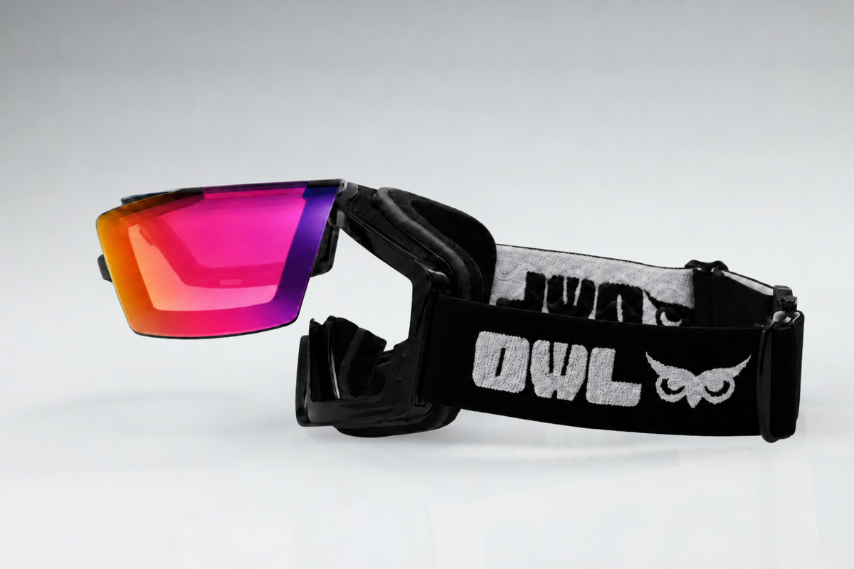 Flow Black JAPOW TUNE Photochromic lens Blue with Purple Red
